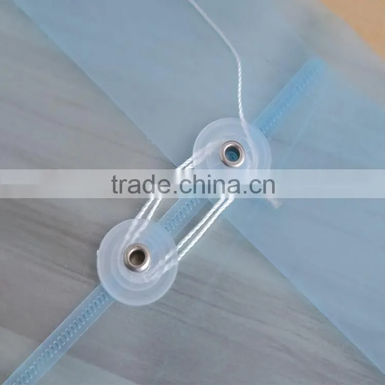 Plastic Clear A4 PP File Folder Bag With Button