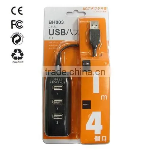 4 Port High Speed Mini USB 2.0HUB For Laptop PC