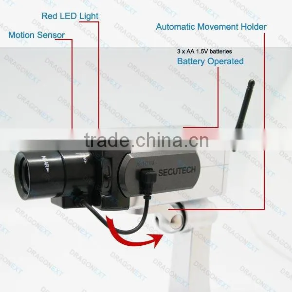 Dummy Fake LED Flashlight Security Camera Surveillance CCTV With Motion Detection System