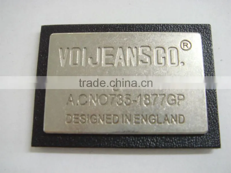 two part good quality eco-friendly custom clothing patches