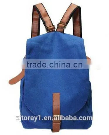 women girl canvas backpack shoulder school travel bag