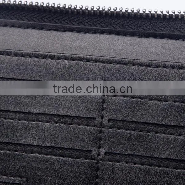Multi currency china wholesale full grain leather wallet