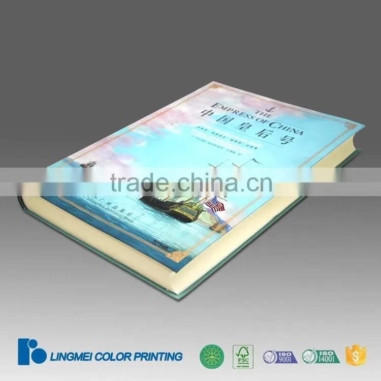 Round Back Hardcover Book Printing with Dust Jacket Guangzhou