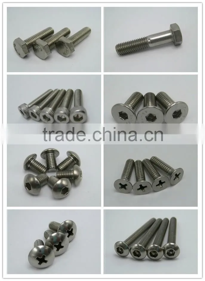 made in china stainless steel countersunk head screws