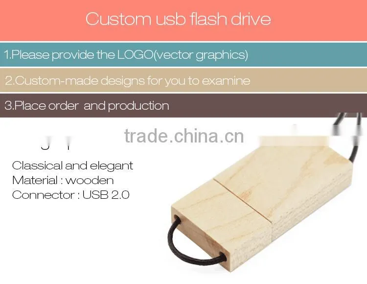 Wooden USB flash disk logo business gifts 1G/2G/4G/8G/16G/32G/64G