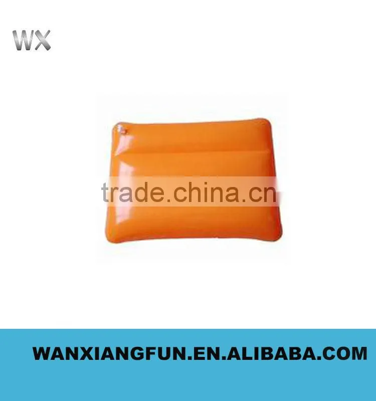 2016 Top quality eco-friendly flocking PVC inflatable pillow for promotion inflatable travel pillow