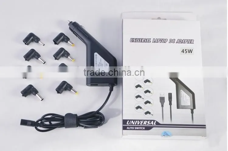 2016 new Universal car charger 45w charge for laptop