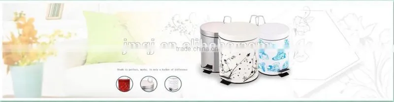 mini coloured metal waste bin with pedal street rubbish bin
