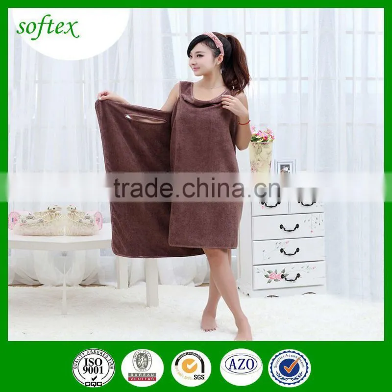 Microfiber towel bath dress for girls