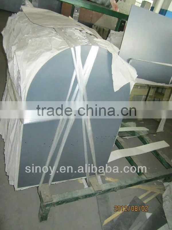 Shaped Mirror in round, oval, wave or other shapes, with different edge treatment