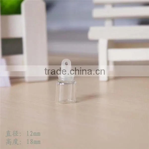 12mm diameter small glass bottle design with cork