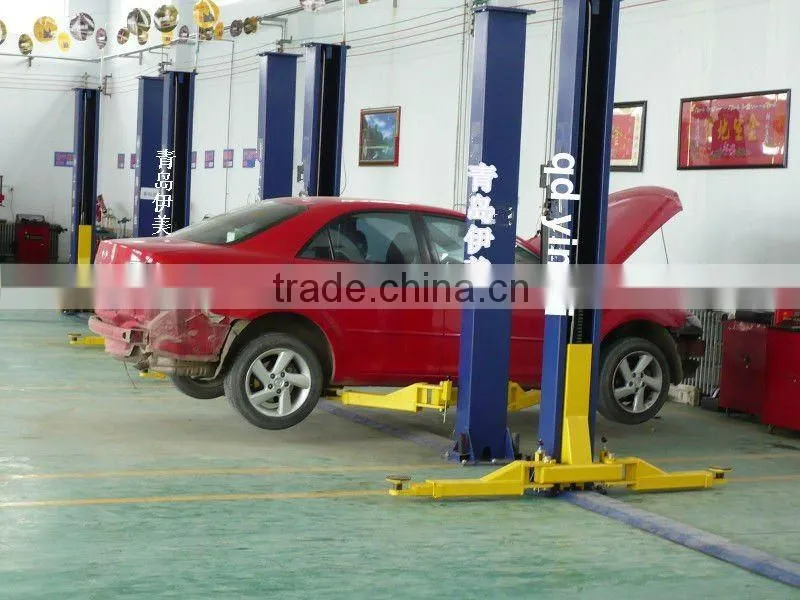 two post clear floor car hoist