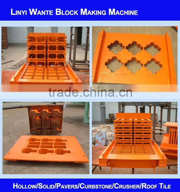 China famous brand factory price concrete block molding machine,Simple hollow block making machine line QT40-1