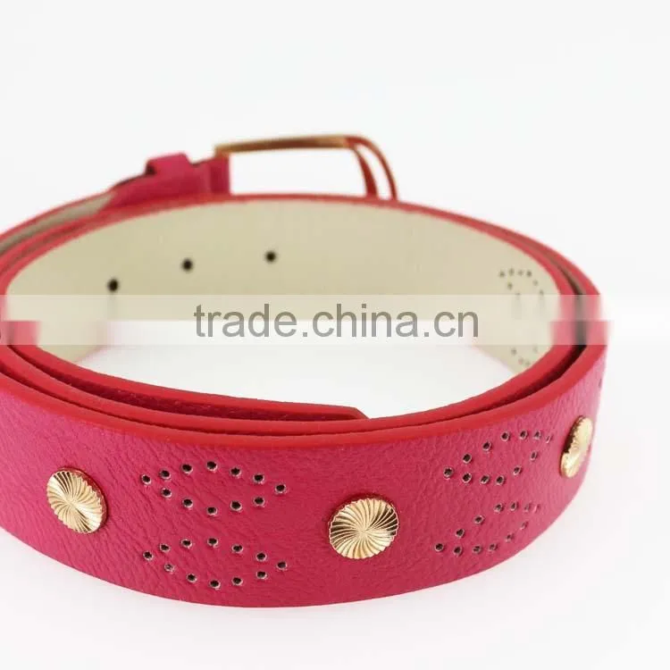 2015 Women's fashion studded beads belt with metal beads in yiwu