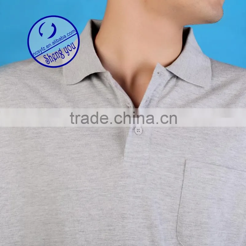 Custom mens polo shirt with epaulet and pockets