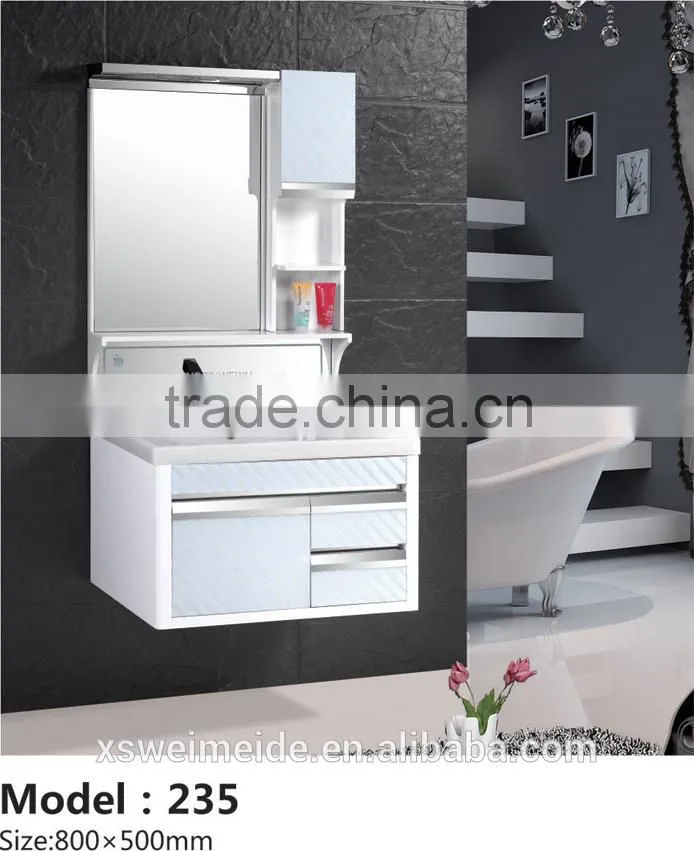 Wall Corner Bathroom hangzhou pvc bathroom cabinet (WMD-235)