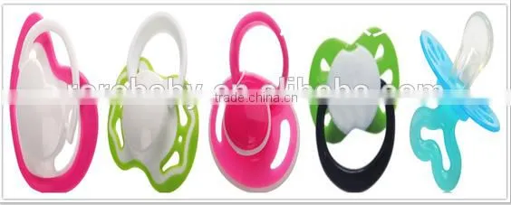 Hot sale plastic adult baby pacifier with silicone nipple