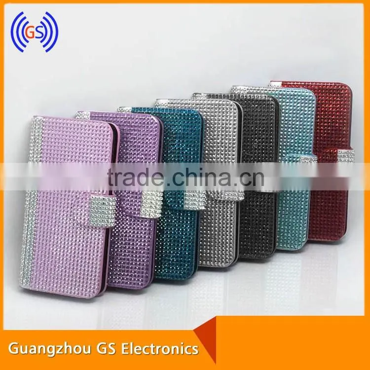 Customized Flip Bling Bling Crystal Rhinestone Cell Phone Cases For LG K4 K7 K10