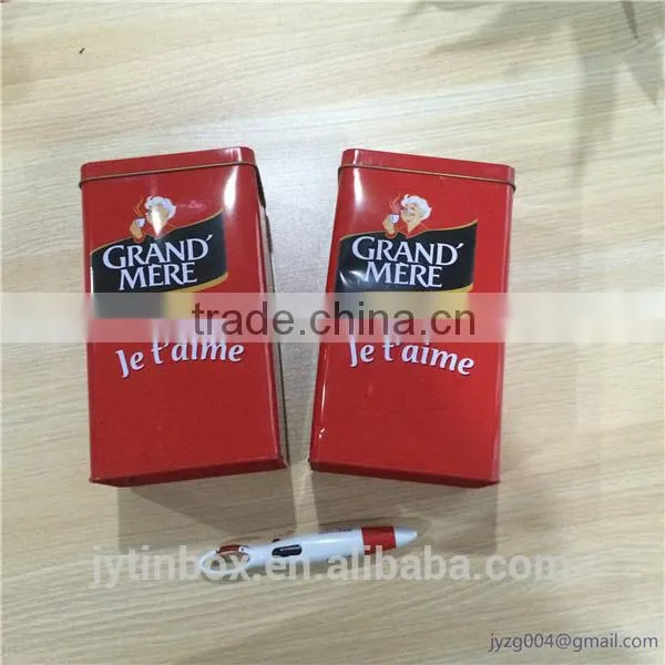 Factory direct high quality rectangular coffee tin can