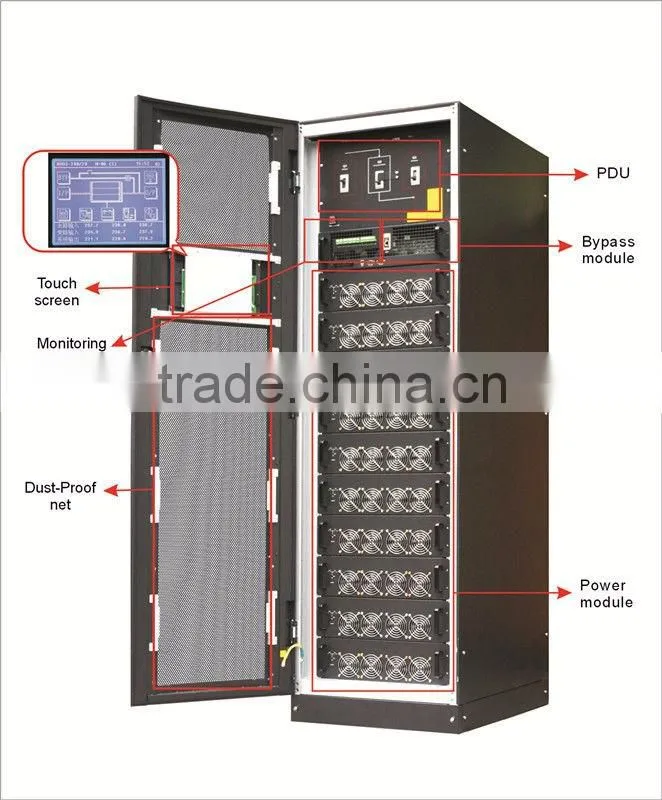 3phase high frequency 600kva modular ups power supply