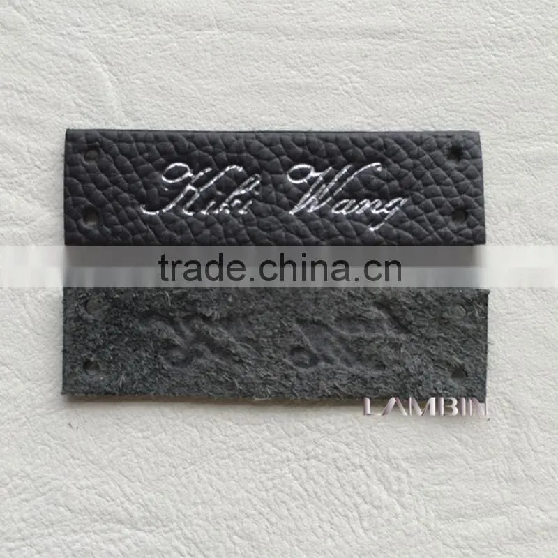 Environmental new genuine leather label patch for leather gloves