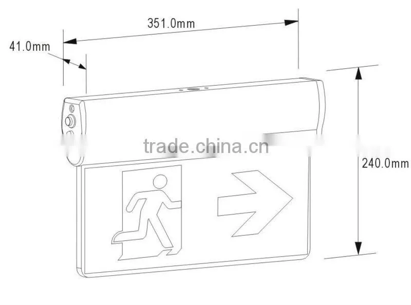 CBR-800 cUL CSA emergency exit sign running man