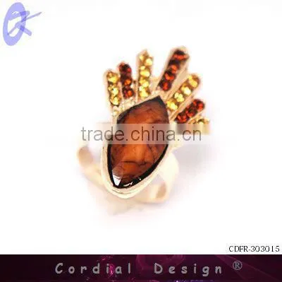 hot sale colour rhinestone fashion ring