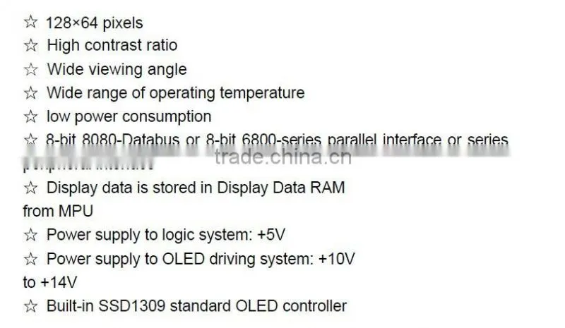 1.5'' OLED Monochrome 128x64 OLED Display
