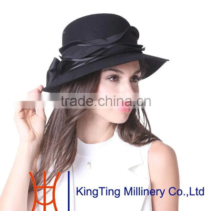 Floppy 100% wool felt women hat