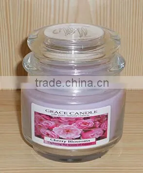 glass jar scented candle for wedding party or house decoration