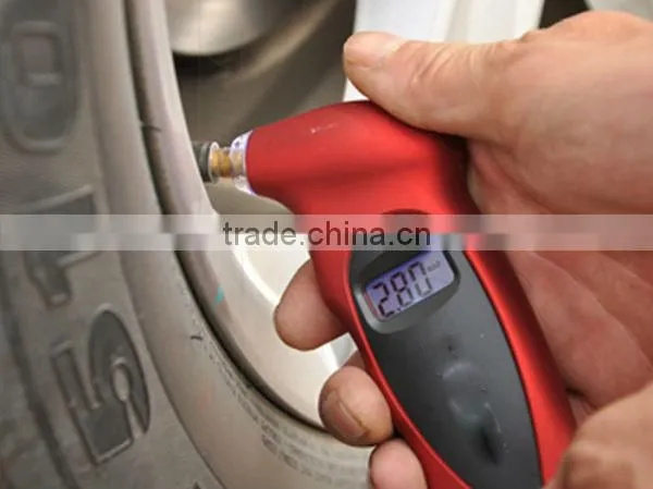 LCD Display Digital Tire Pressure Gauge with Blue LED backlight for testing car ,truck and SUV
