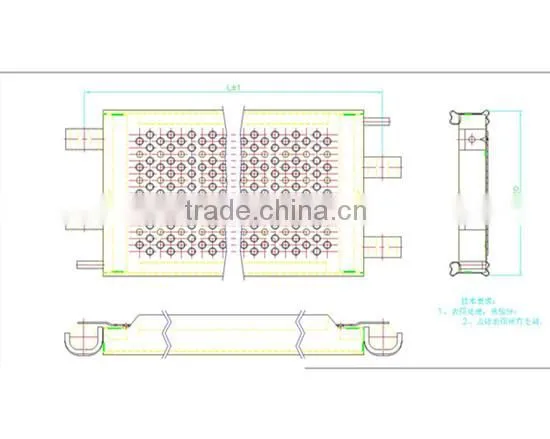320mm width layher style steel plank with hooks