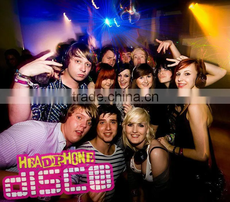 Wireless stereo headphone for Silent party