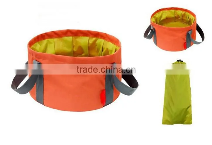 Outdoor camping hiking travel foldable wash basin washing bag footbath new