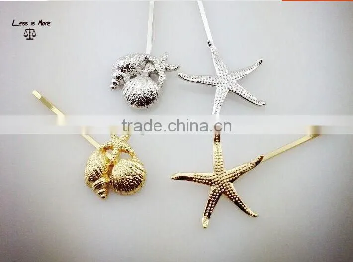 Gold star fancy hair pin