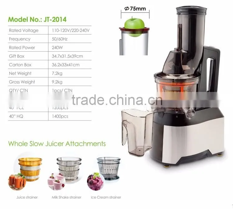 new fashion design model whole slow juicer 2016 series