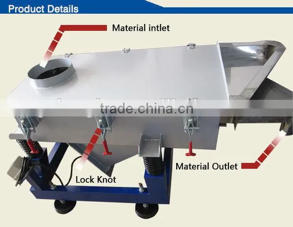 Granules square vibrating filter screen machine for sale