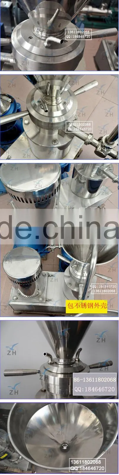 2016 hot sale ZH stainless steel peanut stainless steel colloid mill used for peanut butter