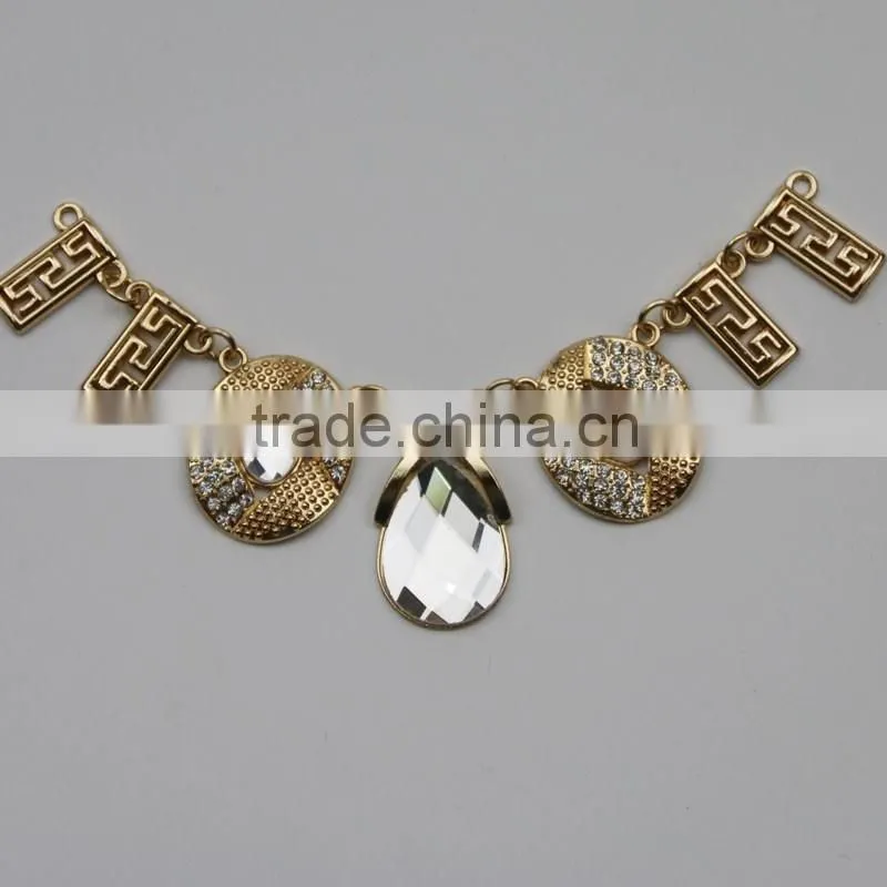 metal connector for garment ornament &metalic rhinestone necklace