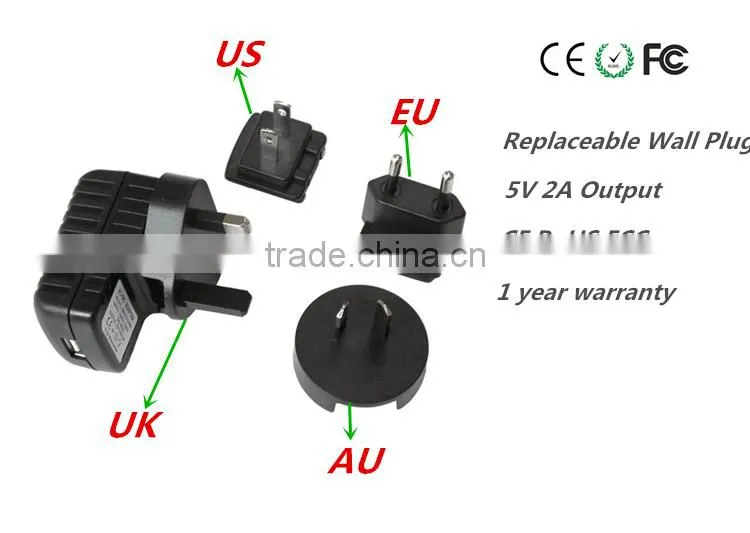 CE RoHS Approved High Quality EU Wall Charger For Mobile Phone