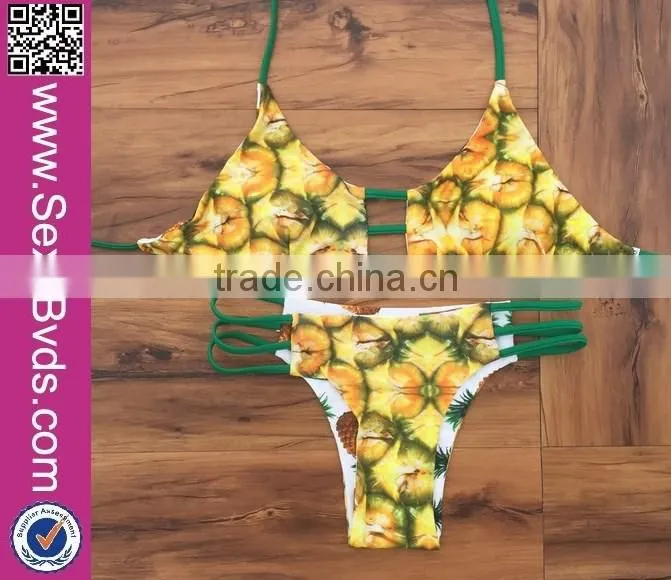 Hot Popular 2pcs Pineapple Sexy Mature Brazilian Bikini
