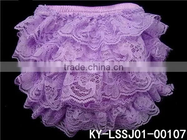 2016 design cheap hotsale lace solid color bloomers for kids