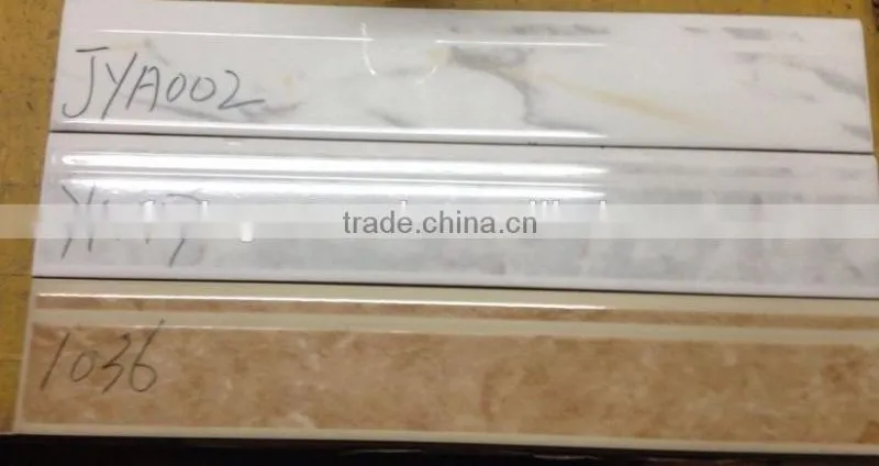 Hot Sale 8*45 9*50 red bottom skirting wall tile