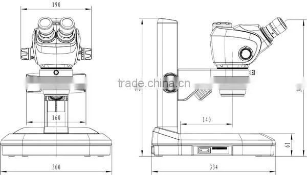 SZ780 7.43X~57.38X projection Microscope Factory