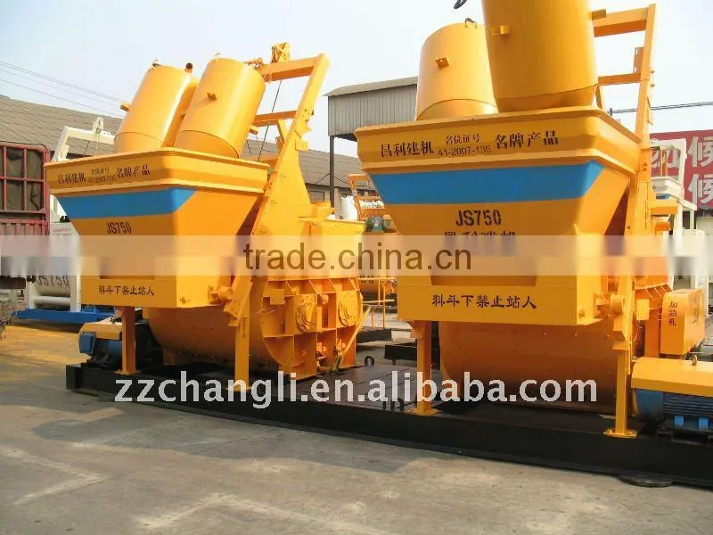 High capacity electric concrete mixer,twin-shaft concrete mixer,JS750 concrete mixer in sri lanka