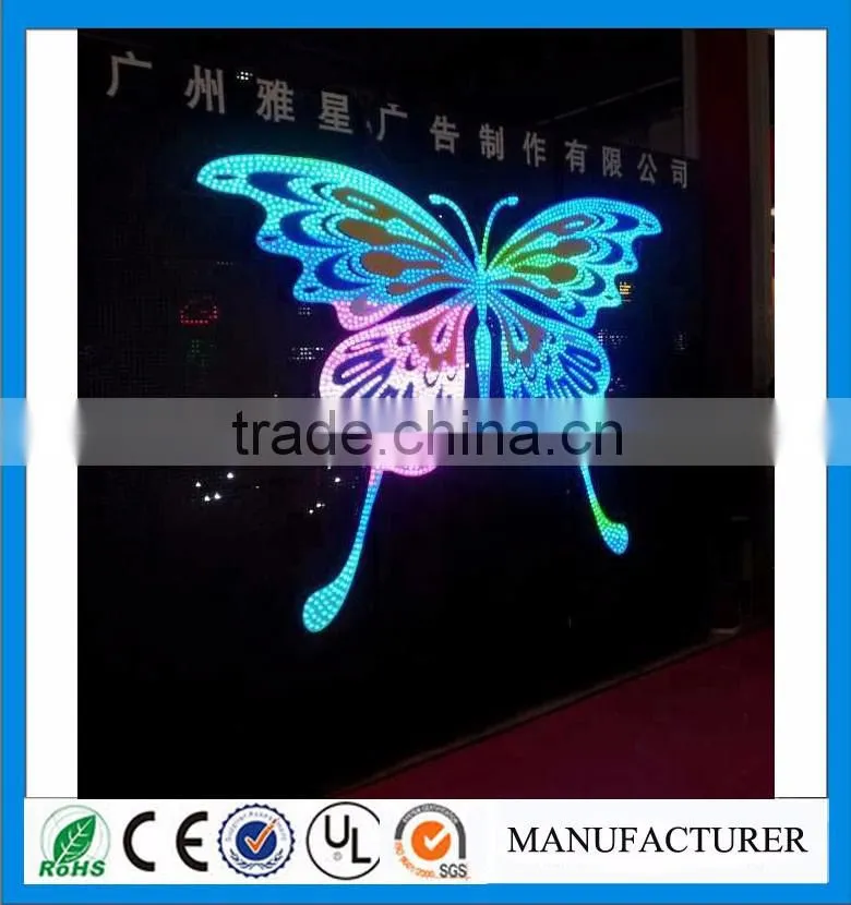 Decorative and advertising through hole led punching letter with front lighting