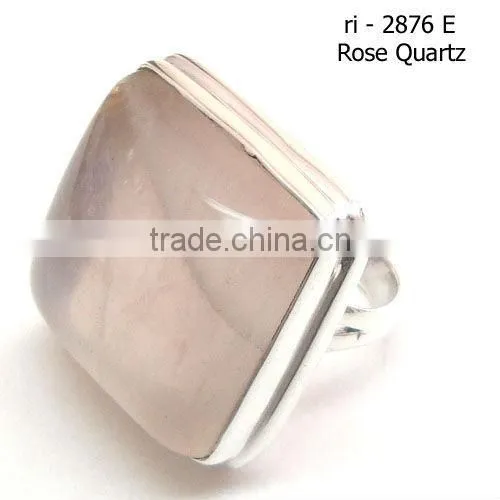 925 Stamped Sterling Silver Rainbow Moonstone Semi Precious Gemstone Ring