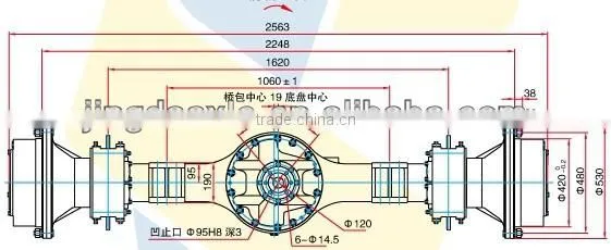 XCMG wheel loader axle 541F for XCMG LW541 C216NZS/NET LW500K LW500KN wheel loader parts XGMA LONKING LIUGONG axle