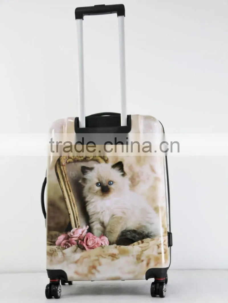 animal series Eminent lifelike Printed ABS+PC trolley luggage case