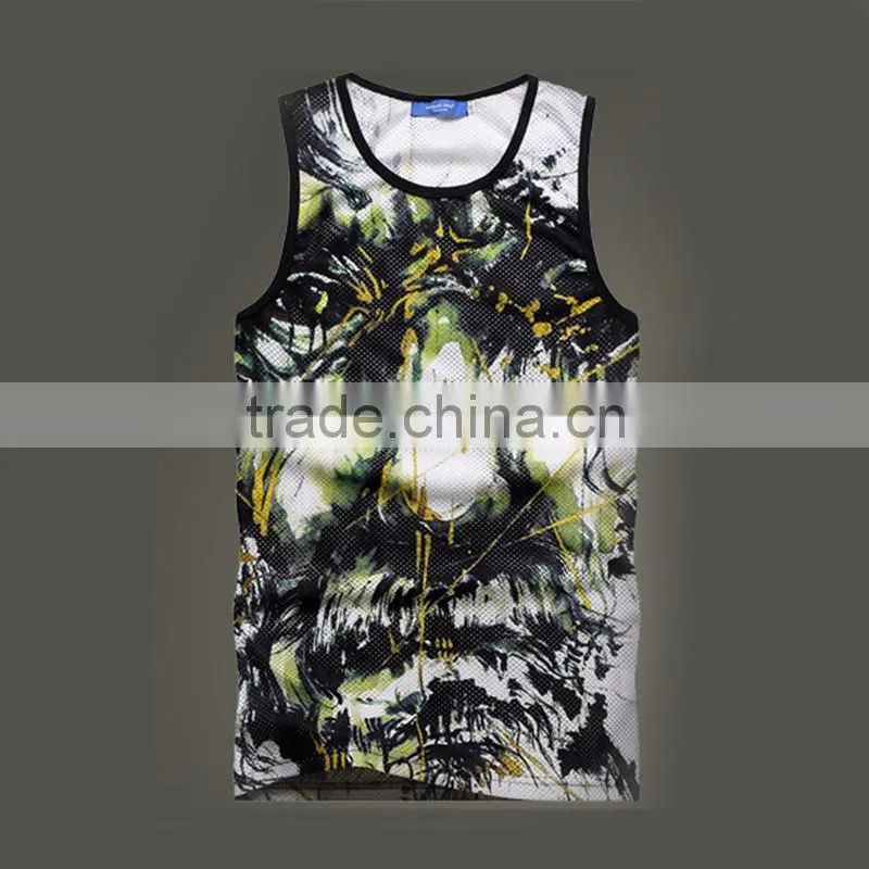 OEM ODM Custom cool sublimation design tank top beaded sleeveless vest design chiffon shirt chiffon vest